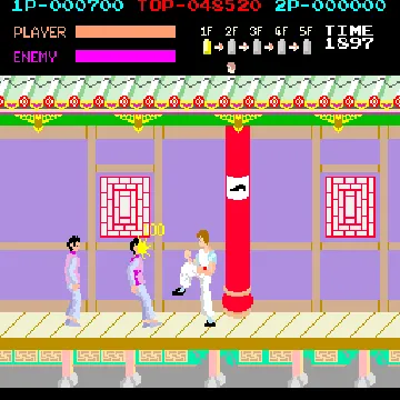 Kung-Fu Master (Data East) screen shot game playing